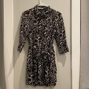 Elegant Black / Beige Short ZARA Dress size M